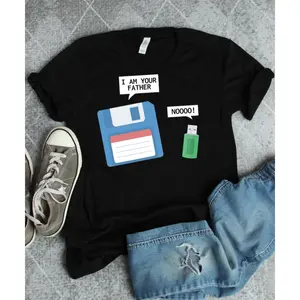 Funny Graphic Tee,Floppy Disk and USB Shirt, Computer Shirts, Engineer Gifts, Funny Tech and Computer Science Shirts, Engineering or Coding Father Gift TShirt