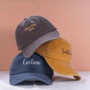 Custom Text Hat, Personalized Embroidered Hat, Vintage Style Trucker Hat