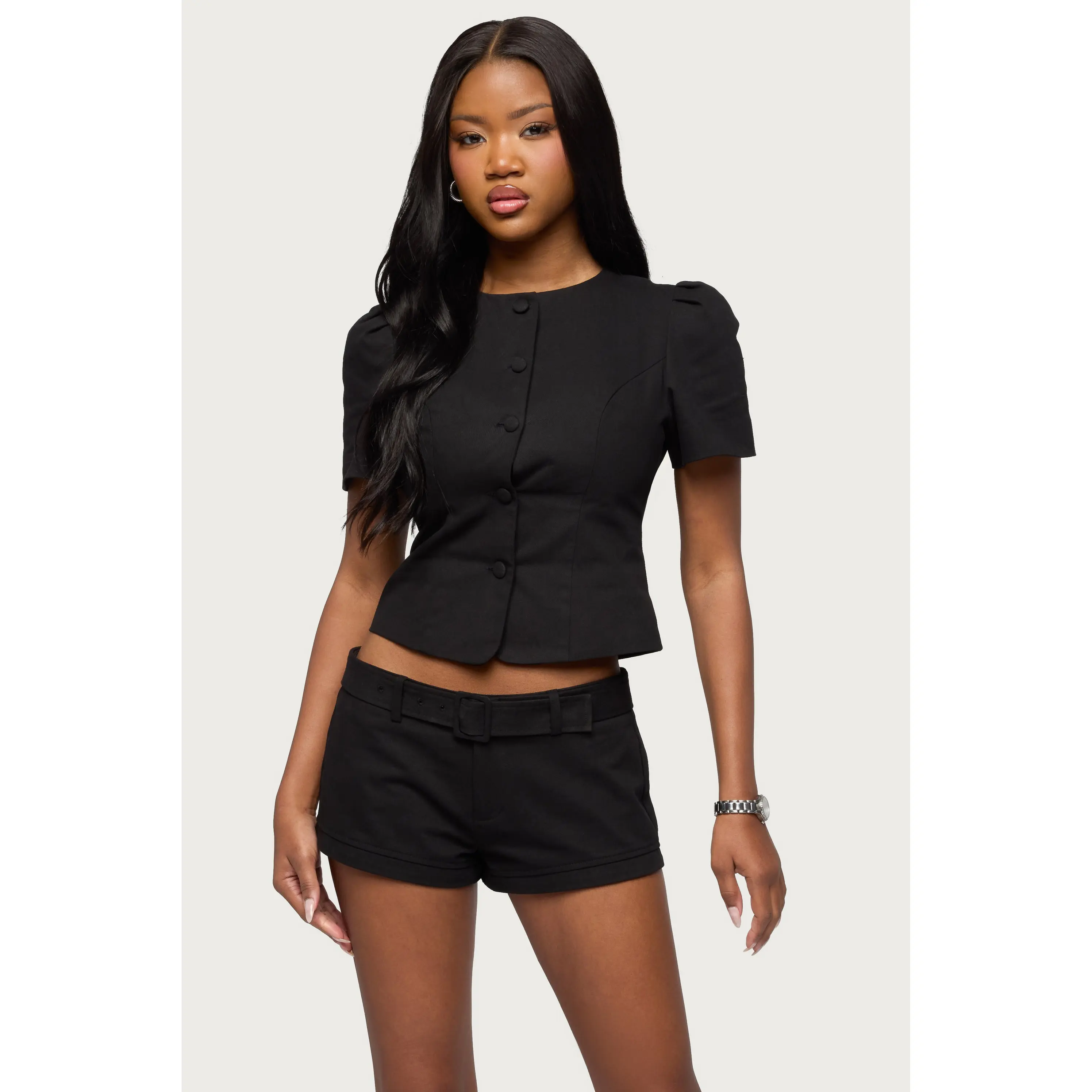 Thea Twill Button Up Top