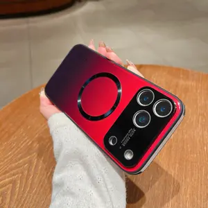 for iPhone 17 Pro Max 17 Air 17 Pro Case Compatible with Magsafe,with Camera Lens Protector Magnetic Gradient Slim Back Case Scratch Resistant Shockproof Phone Case for iPhone 13 14 15 16 Pro Max