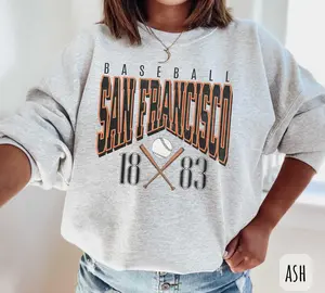 [SALE UP TO 49%] Vintage San Francisco Baseball Sweatshirt | Retro San Francisco Baseball Shirt For Men and Women | SF Sports Fan Crewneck | Bay Area Baseball T-Shirt