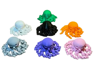 3D Printed Small Articulated Octopus Fidget