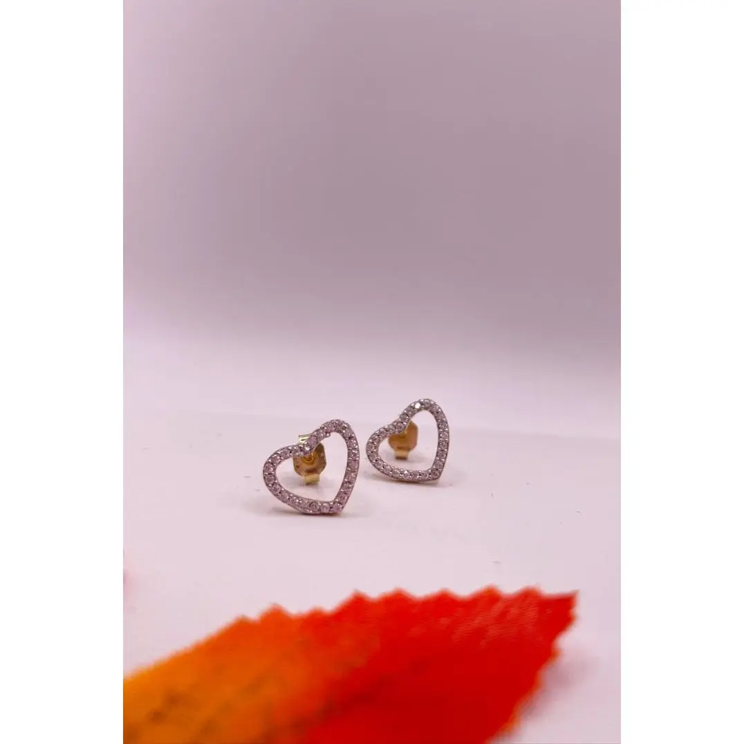18K Mini Heart Earrings