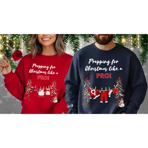 Custom Couple Christmas Sweatshirt Matching Holiday Sweaters Personalized Xmas Jumper Festive Winter Apparel Couples Gift Xmas Day Outfit