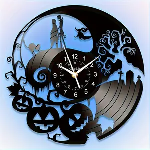 New Vibrant Vinyl Wall Clocks - Exquisitely Hand-Decorated Unique Theme-Based Designs for Sports Christmas and Childrens Birthday Perfect for Room Home Decor and Party Supplies - Top-Rated Gifts of the Year Stunning Wall Art Rectangle