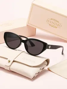 Chic Women's Large Face Glasses, Stylish & Slimming Design, High-End Fashion Daily Eyewear, Great Gift with Cleaning Cloth