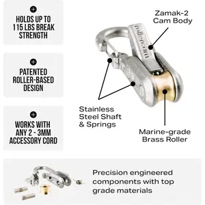 The Original Rope Tightening Tool & Tensioner  with Rollercam Technology – Heavy-Duty Tie Down for Outdoors, Tarps, Boating & Camping Gear – Includes Reflective Cord & Carry Case