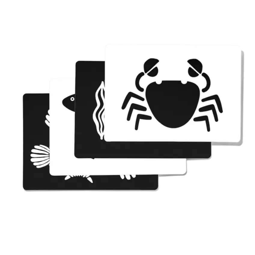 Complex Black and White Ocean Cards Complex Black and White Ocean Cards