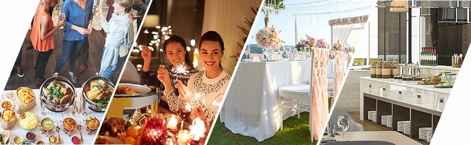 [FLASH SALE | ROVSUN ] 6 QT Roll Top Round Silver Chafing Dish Buffet Set with Visible Window