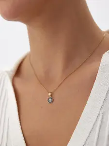 Dainty Evil Eye Necklace, Lucky Charm, Evil Eye Jewelry, Gift for Her, Gift for Christmas, Sterling Silver Necklace, Gift for Mom, Gifts