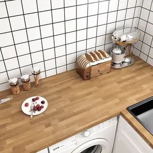 VEELIKE Butcher Block Countertop Contact Paper Peel and Stick Waterproof Wood Wallpaper 15.7''x118'' Thick Self Adhesive Vinyl Wrap for Kitchen Cabinets Counter Top