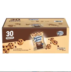 Famous Amos Original Recipe Chocolate Chip Bite-Size Cookies, 30 Pack Box, 30 oz