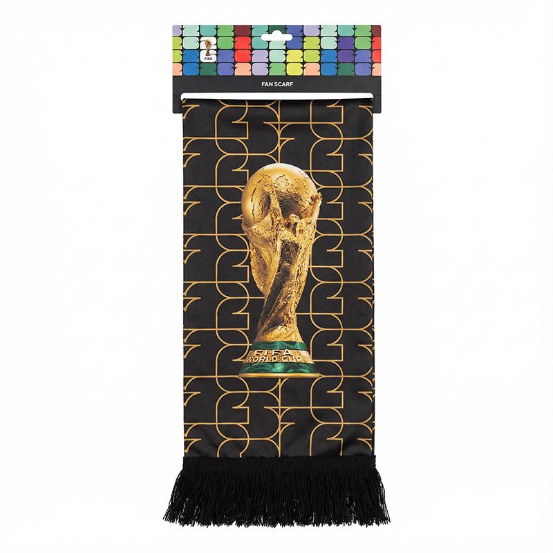 FlFA World Cup 2026 High-Definition Polyester Trophy Scarf Game Day Fan Collect Wear Nationwide Supporters Accessory