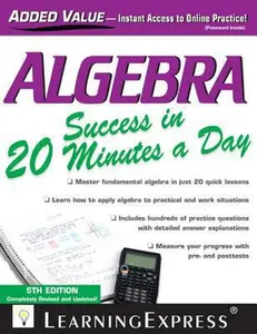 USED Book - Algebra Success in 20 Minutes a Day by Learningexpress LLC (Paperback) - english