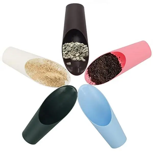 5 PCS Plastic Garden Soil Scoops, Colorful Small Soil Scoops, Gardening Tools, Bonsai Soil Scoops
