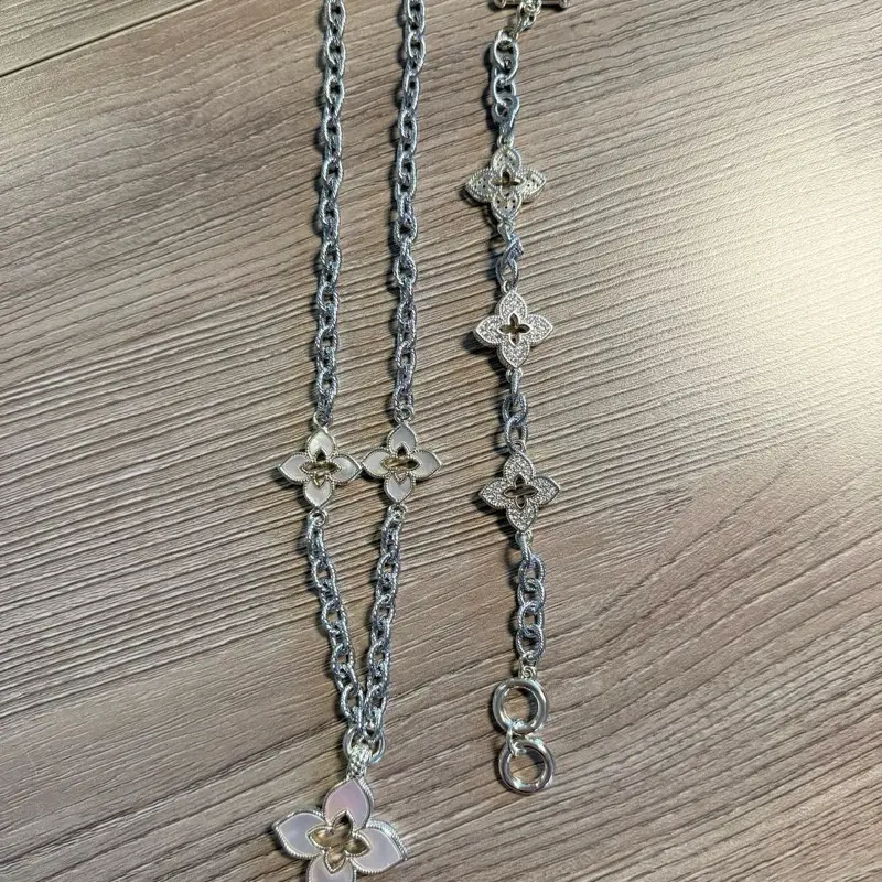 Two Tone 14k Plating with MOP and CZ