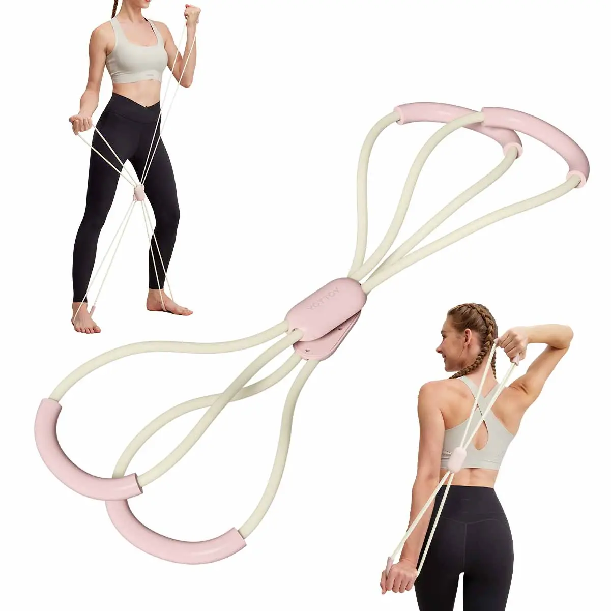 YOTTOY Cross Resistance Band - Colored Combo Fitness Device, Athletic Training Band for Mobility, Chest & Arm, Full-Body Workouts, Stretching, Rehab, Combo Fitness Device Resistance Bands