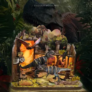 DIY Book Nook Kit, Miniature House Model Set, 3D Wooden Puzzle, Wooden Handmade Puzzle, Desktop Decoration, Birthday Gift, Christmas Present, Home Decor