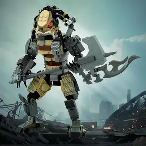 Creative Blocks Toy, 601pcs/set Building Block Sets Science Fiction Movie Alien Iron Blood Warrior Building Blocks Toy Model Kit, Birthday Gift for Teenager & Adult