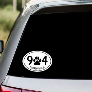 904 Jaguar Pawprint Jacksonville Oval Decal Sticker