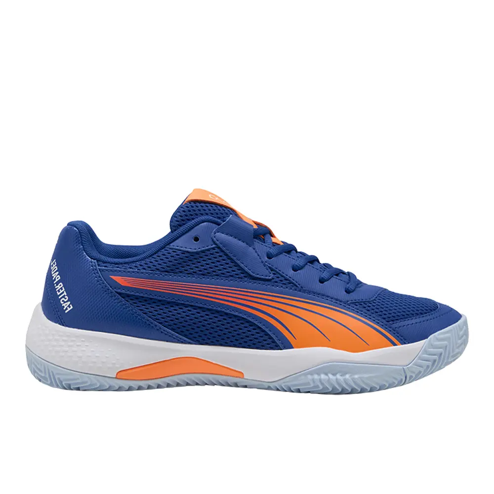 PUMA Mens Nova Court Momo Gonzales Padel Sneakers Shoes - Blue PUMA Mens Nova Court Momo Gonzales Padel Sneakers Shoes - Blue