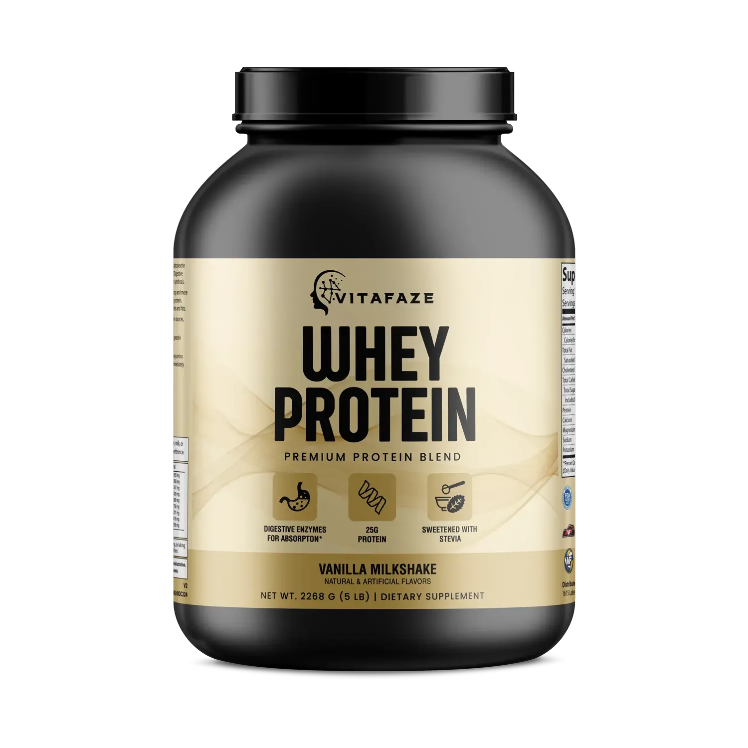 2lb Whey Armor Natural Protein Vanilla w/Stevia & Natural Flavor Non - GMO