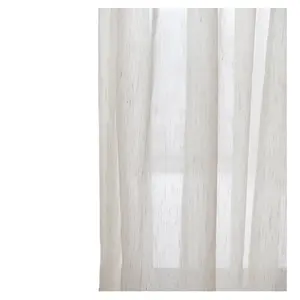 French Vintage Style Linen Sheer Curtains Living Room Bedroom Balcony Floor to Ceiling Wabi Sabi Curtains