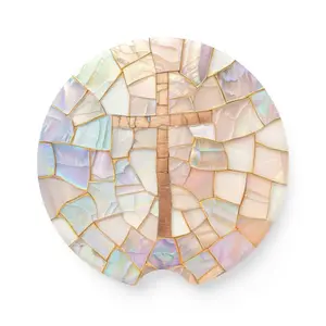 Christian Gifts Car Coaster Cross Jesus For Her Religious Gift Soapstone Cup Coaster Godly Gifts Car Accessories Gift for Mom, Wife