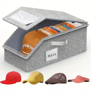 Stackable Hat Storage for Baseball Caps,  Hat Storage Boxes for Closet, Holds up to 12 Caps with Cardboard, Hat Organizer for Women & Men Meaningful gifts for Christmas mothersdaygift