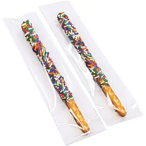 200 Count 2x10 Inch Clear Cellophane Plastic Bags, Resealable Self-Sealing Cello  Bags  for Pretzel Rods, Candies,  Wrappers, Pen Gifts and