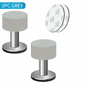 2PCS Self Adhesive Door Stopper Rubber Buffer Noise Reduction Home Office Door Stop Protect Floor Wall