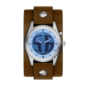 Fossil Men's Y2K Big Tic 40MM Brown Leather Watch