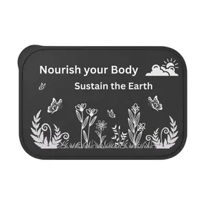 Eco-Friendly Bento Box for Meal Prep, Nourish Your Body, Sustainable Lunch Container, Healthy Eating, Gift for Foodies