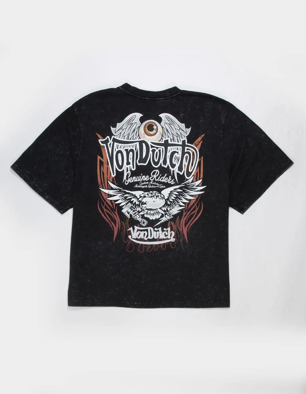 VON DUTCH Wings Rhinestone Mens Boxy Tee