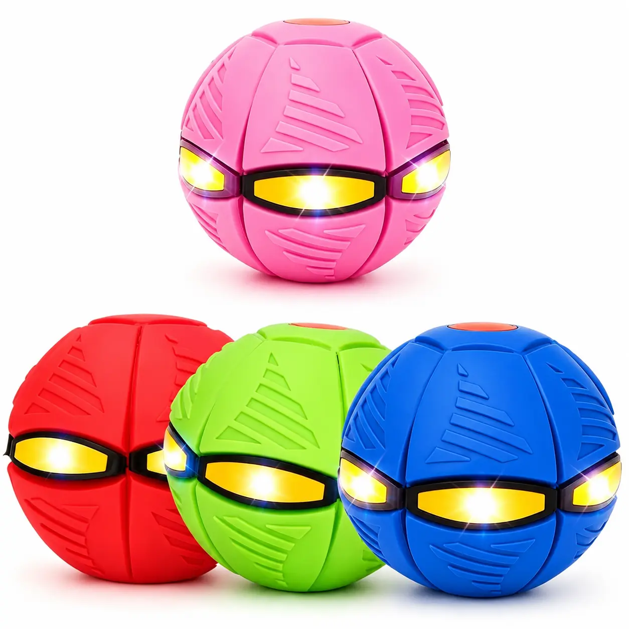 Magic Ball, Magic Metaball,Pop up, Meta Ball Metaball Transforming Design – Flying Saucer Bouncy,Children Bouncing Ball,nteractive Bouncing Balls for Children Dogs Pets Toys(red/pink/green/blue)