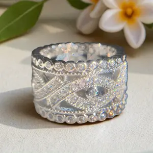 Wide Face Chunky Cubic Zirconia Timeless Rings for Women Horse Eye Infinity Symbol Luxury Wedding Ring Engagement Ring for Girls Fashion Accessories Party Dinner Fine Accessories Holiday Birthday Anniversary Gifts Daily Commute Casual Jewelry