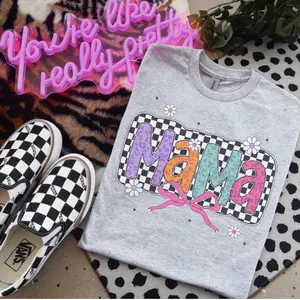 Mama Ash Grey T-Shirt - Bleached - Gildan - Unisex - Grandma - Gigi - Auntie - Mamaw - Granny