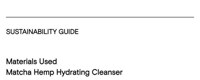 Matcha Hemp Hydrating Cleanser