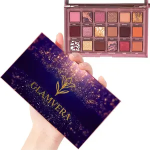 Glamvera Colors Palette - Long Lasting Matte & Shimmer Vegan High Pigment Eyeshadow for Versatile Styling & Ethical Makeup