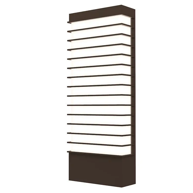 Modern 21" Wide LED Sconce With Rectangular Ribs And White Acrylic Diffuser For Contemporary Spaces