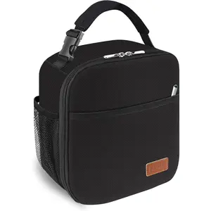 Lunch Box for Men Women Adults, Small Lunchbox for Work Picnic -  Lunch bag Portable Lunch tote, Black
