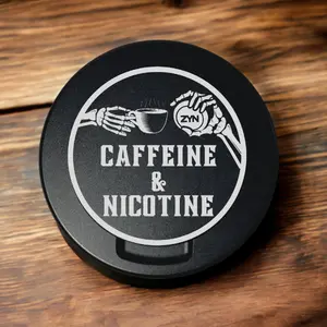 Caffeeine and Zyn Tin Metal Container