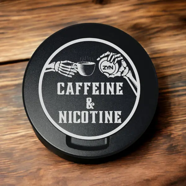 Caffeeine and Zyn Tin Metal Container