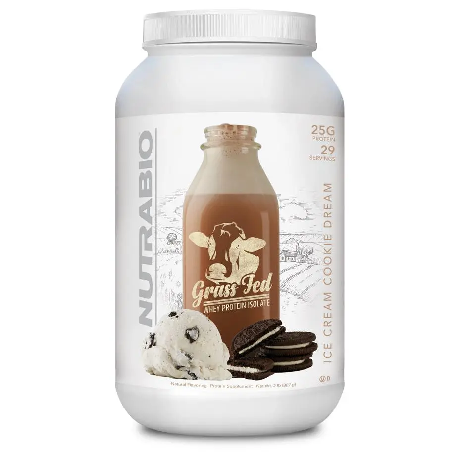Nutrabio Grass-Fed Whey Protein Isolate Powder, 2lbs Nutrition & Fitness Dietary Supplement for Muscle Support, Amino Acid Boost, Protein Powders, Amino Protein Supplements