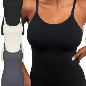 Women's Tummy Control Shapewear Tank Top, Scoop Neck Seamless Compression Camisole for Body Sculpting & Support