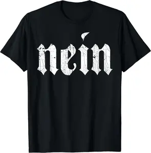 Nein German Men Saying No Funny Germany Deutschland Vintage T-Shirt