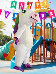 Cute Unicorn Inflatable Costume Suits, Dress Mascot for Christmas Party, Cosplay Costumes for Men Women Adults, Fun and Festive