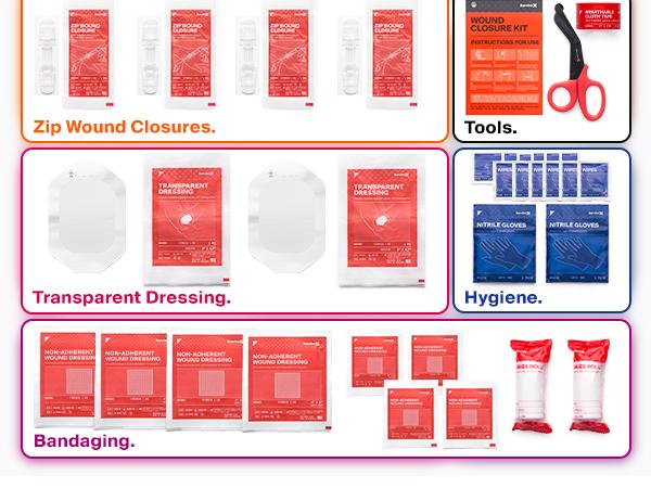 SURVIVEX Wound Closure Kit - Non-Invasive Skin Healing Solution for Cuts & Wounds - Gentle, Adjustable Tension, No Scarring, Easy Removal - All-in-One Emergency Healthcare Aid