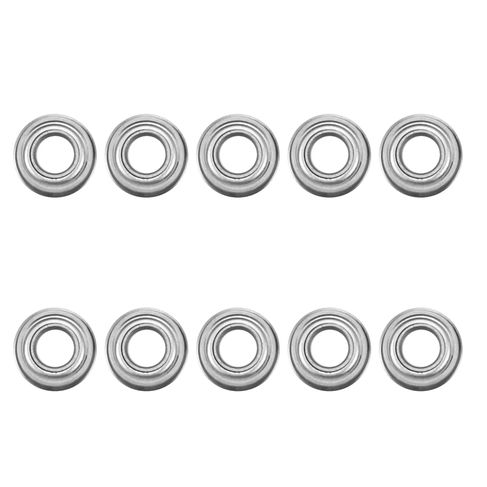 10PCS Chrome Steel Ball Bearings - MF84ZZ, LF840ZZ Shielded Flanged Bearings (4x8x3MM), High-Accuracy Long-Life Smooth-Operation Parts for 3D Printers, Household Appliances