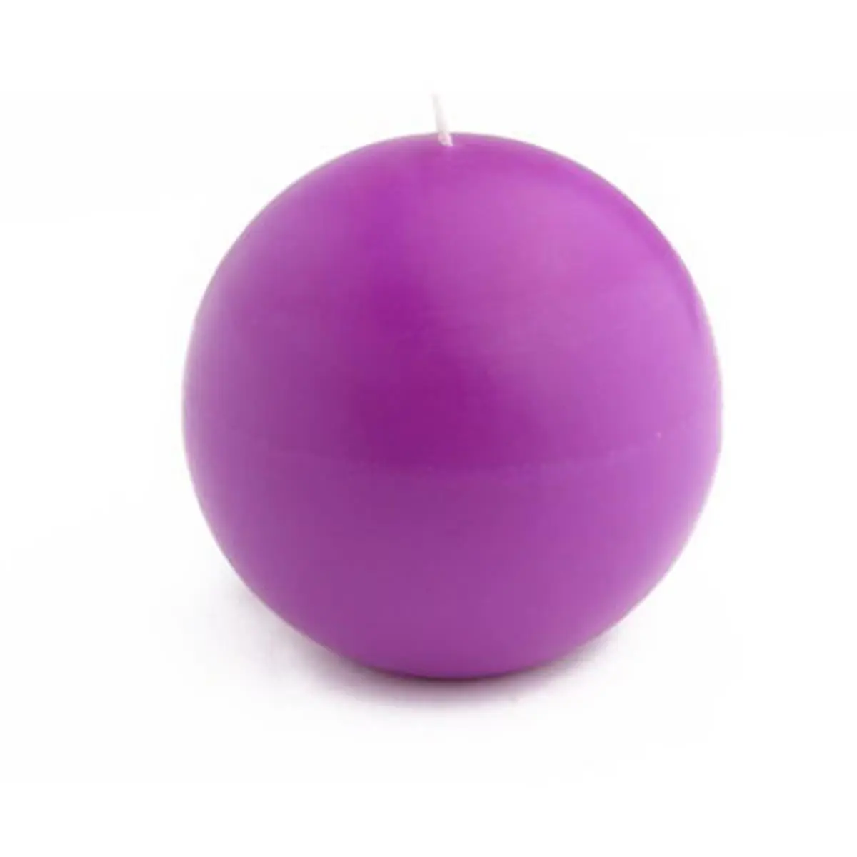 212 MAIN Ball Candles, 4-Inch Solid Wax 2-Piece Set, Unscented Purple Ball Shape with 56-Hour Long Burn for Bedroom Home Decor, Decoration, Two Pieces